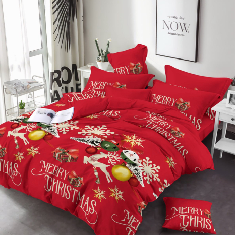 Тканина для постільної білизни Бязь "Gold" Lux GL1814red