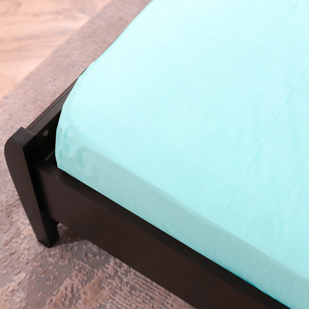 Простынь на резинке (180*200*25) бирюзовая №660059