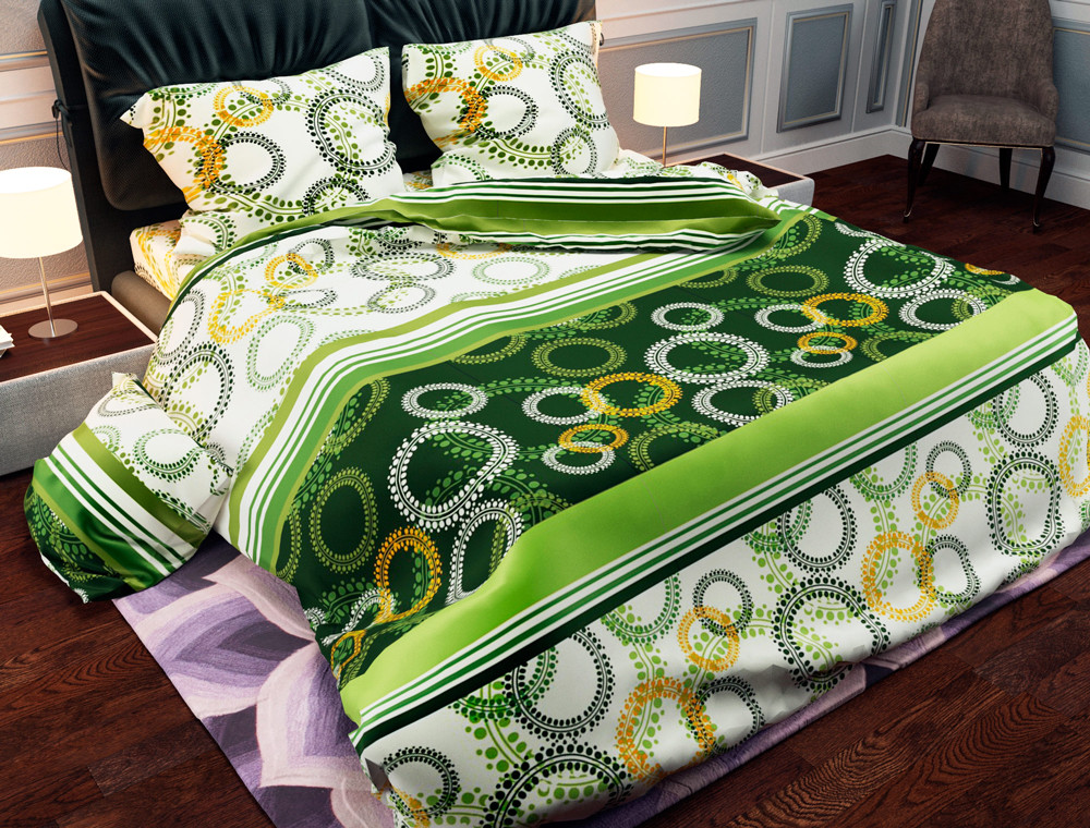 Тканина для постільної білизни Бязь "Gold" Lux "Смужка (геометричний принт)" GL866