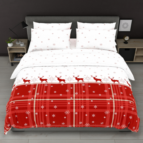 Двоспальний набір постільної білизни 180*220 із Бязі "Gold" №157967red Черешенка™