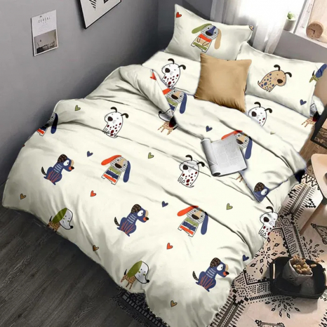 Ткань для постельного белья Бязь "Gold" Lux детская "Добродушные песики" GLB4201A