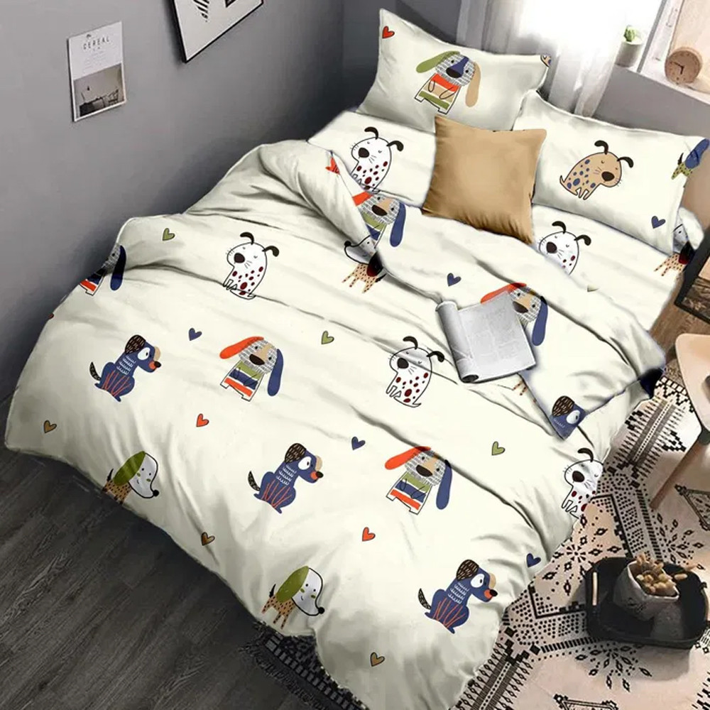 Ткань для постельного белья Бязь "Gold" Lux детская "Добродушные песики" GLB4201A