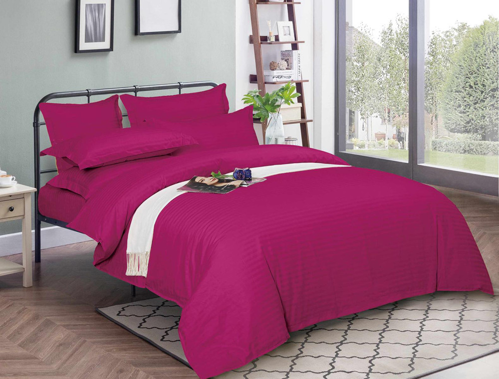 Євро-максі набір постільної білизни 200*220 зі Страйп Сатину №54227 KRISPOL™