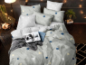 Семейный набор хлопкового постельного белья из Сатина №0742AB Черешенка™