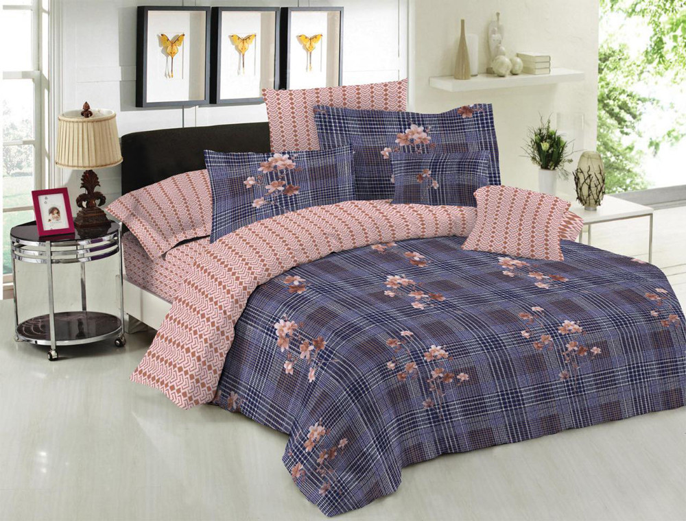 Тканина для постільної білизни Бязь "Gold" Lux "Квіткова колаборація" GL1631 (A+B) - (50м+50м)