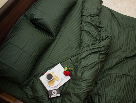 Сімейний набір постільної білизни зі Страйп Сатину №545918 KRISPOL™