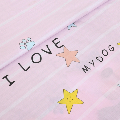 Ткань для постельного белья Бязь "Gold" Lux детская GLB7624pink