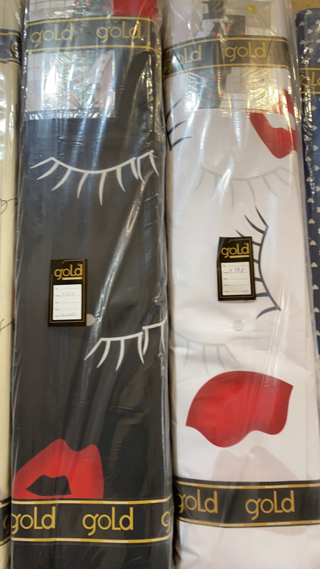 Ткань для постельного белья Бязь "Gold" Lux "Любовное настроение" GL4262 (A+B) - (50м+50м)