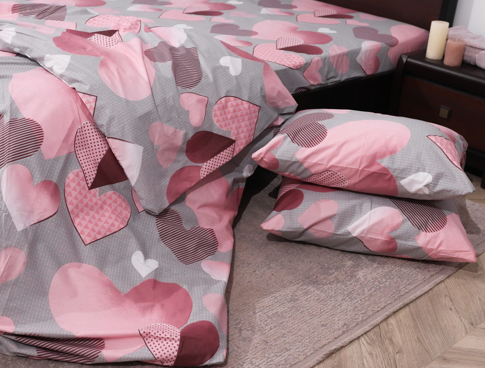 Двоспальний набір постільної білизни 180*220 із Бязі "Gold" №154929 Черешенька™