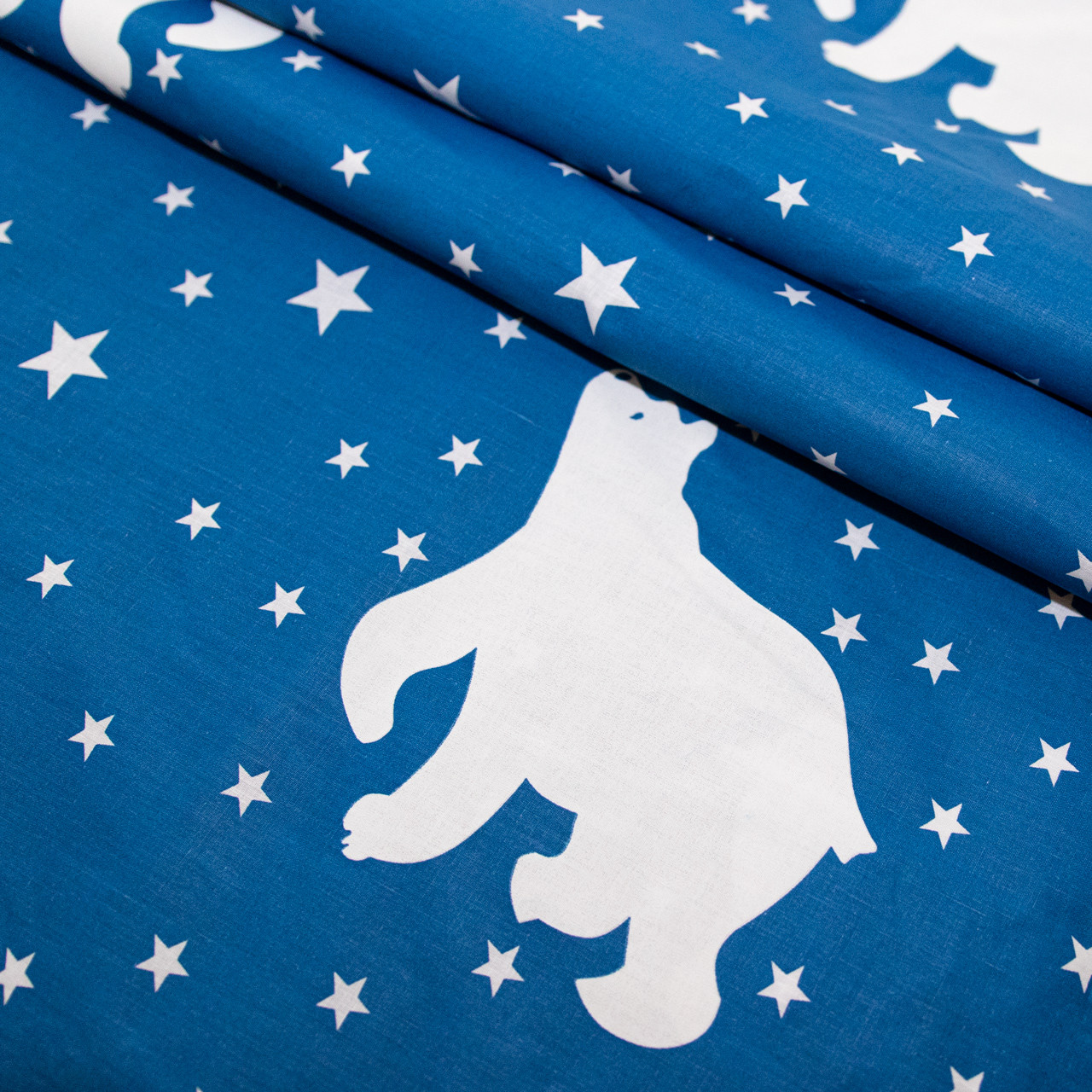 Ткань для постельного белья Бязь "Gold" Lux "Белый медведь" GL1516 (A+B) - (50м+50м)