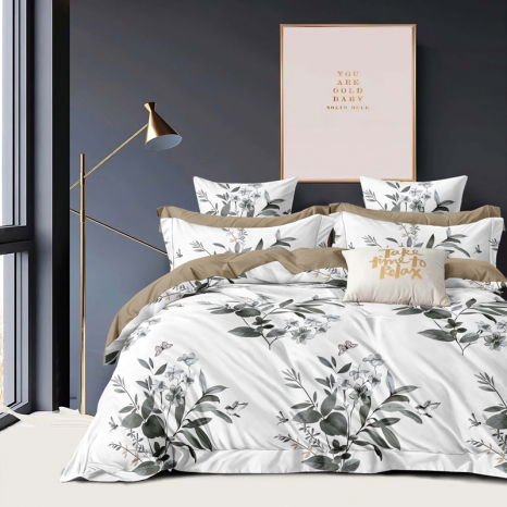 Сімейний набір постільної білизни із Сатину №44275AB Черешенка™