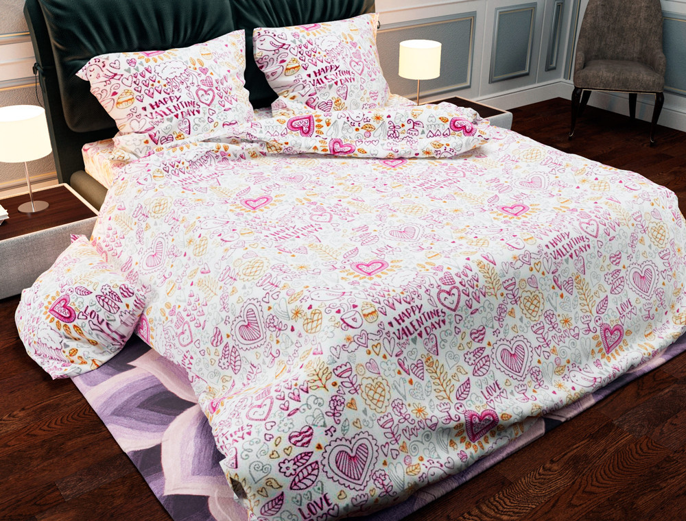 Полуторный набор постельного белья 150*220 из Бязи "Gold" №156080 Черешенка™