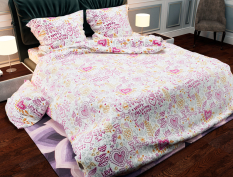 Полуторный набор постельного белья 150*220 из Бязи "Gold" №156080 Черешенка™