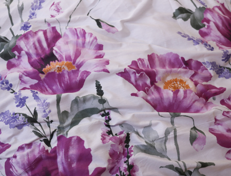 Двоспальний набір постільної білизни 180*220 із Сатину №056AB Черешенка™