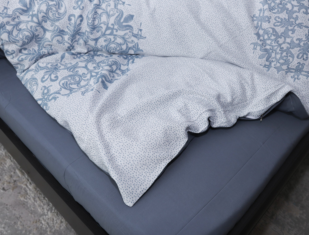 Евро макси набор постельного белья 200*230 из Трикотажа (Вязка) №500-01 Черешенка™