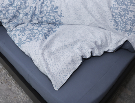 Евро макси набор постельного белья 200*230 из Трикотажа (Вязка) №500-01 Черешенка™