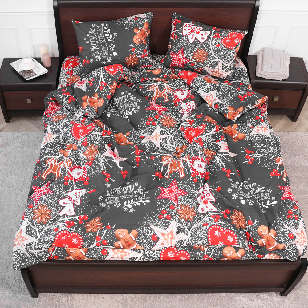 Двоспальний набір постільної білизни 180*220 із Бязі "Gold" №157972 Черешенка™