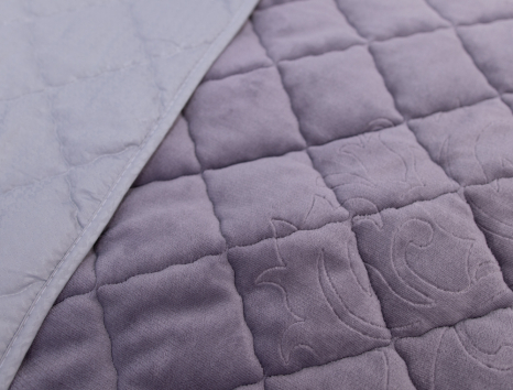 Двоспальне флісове стьобане покривало №55026