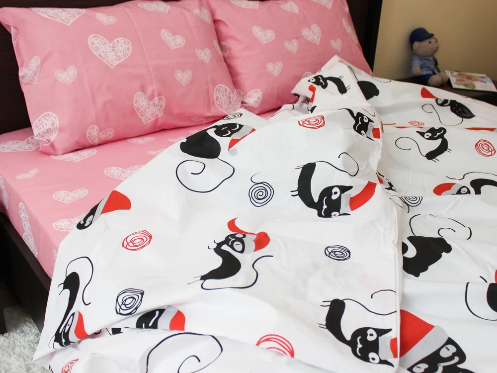 Семейный набор хлопкового постельного белья из Бязи "Gold" №151657AB Черешенка™