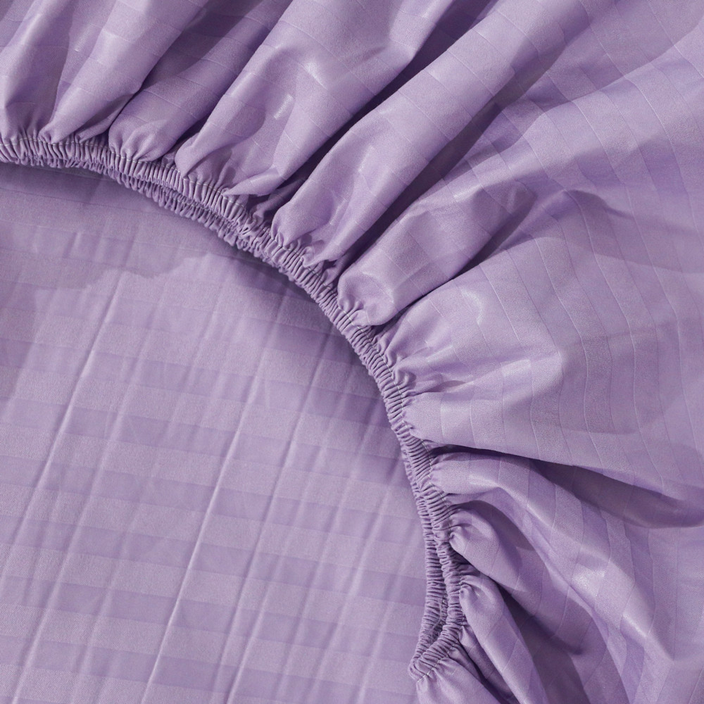 Простирадло на резинці (120*200*25) фіолетова смужка №2218