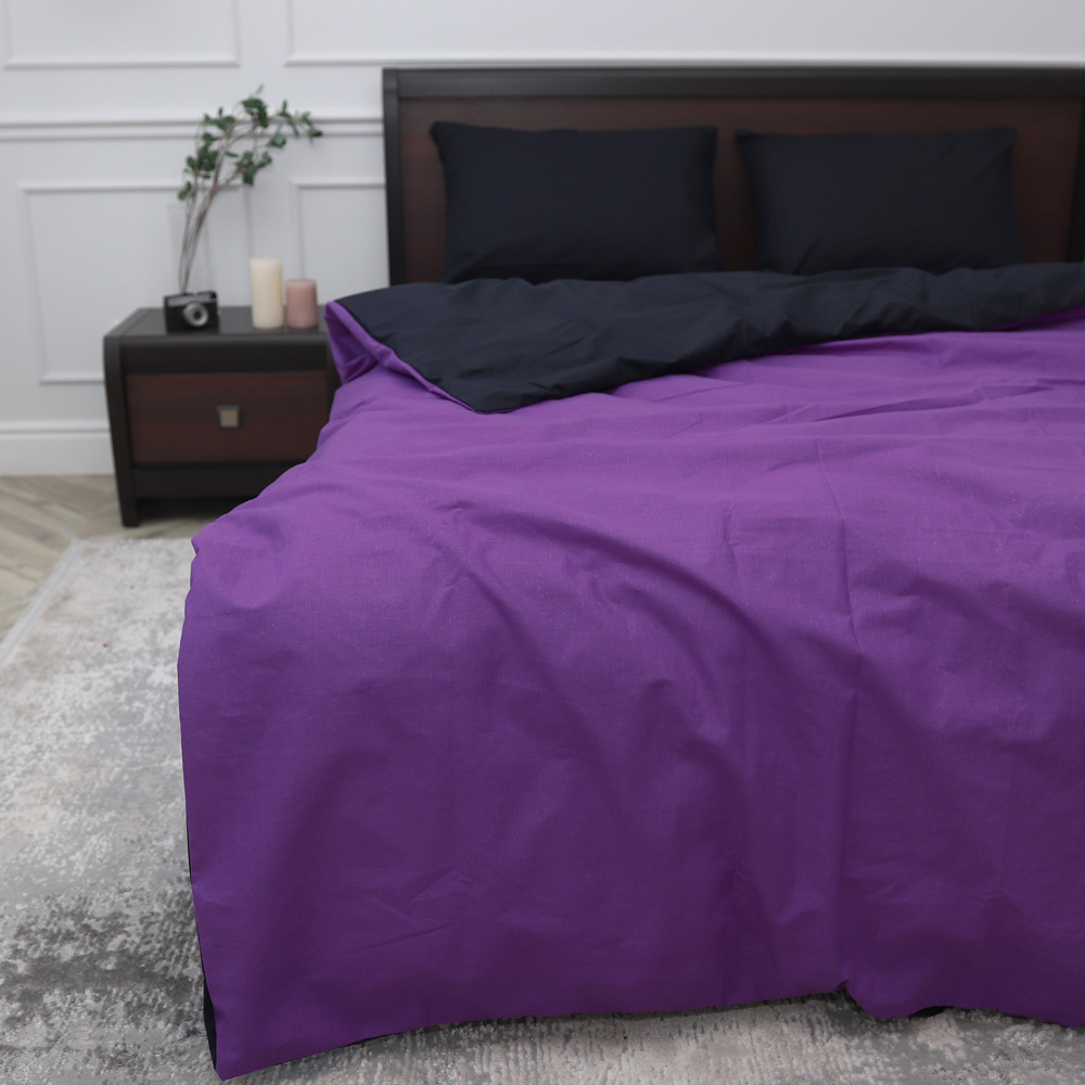 Полуторний набір однотонної постільної білизни 150*220 із Бязі "Gold" №151566AB Черешенка™