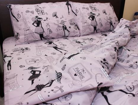 Євро-максі набір постільної білизни 200*220 із Ранфорсу №183170 Черешенка™