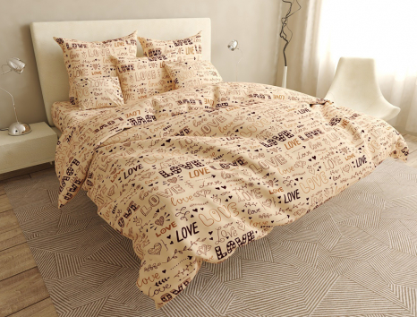 Двоспальний набір постільної білизни 180*220 із Бязі "Gold" №157822 Черешенка™