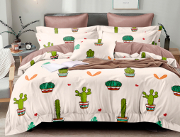 Сімейний набір постільної білизни із Сатину №110AB Черешенка™