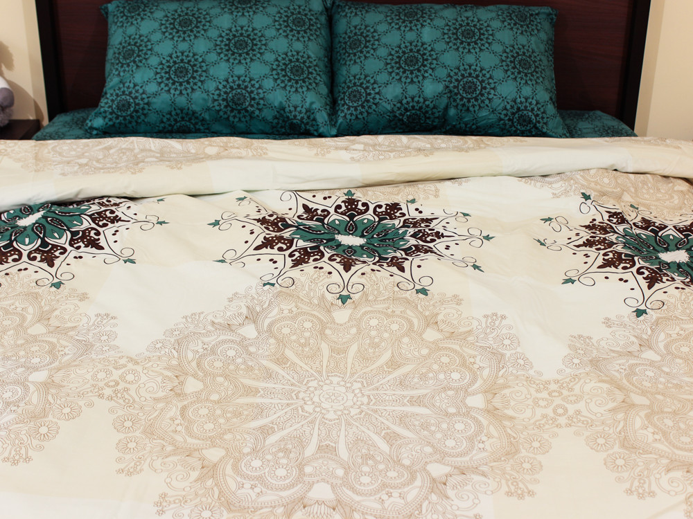 Двоспальний набір постільної білизни 180*220 із Бязі "Gold" №157304AB Черешенка™