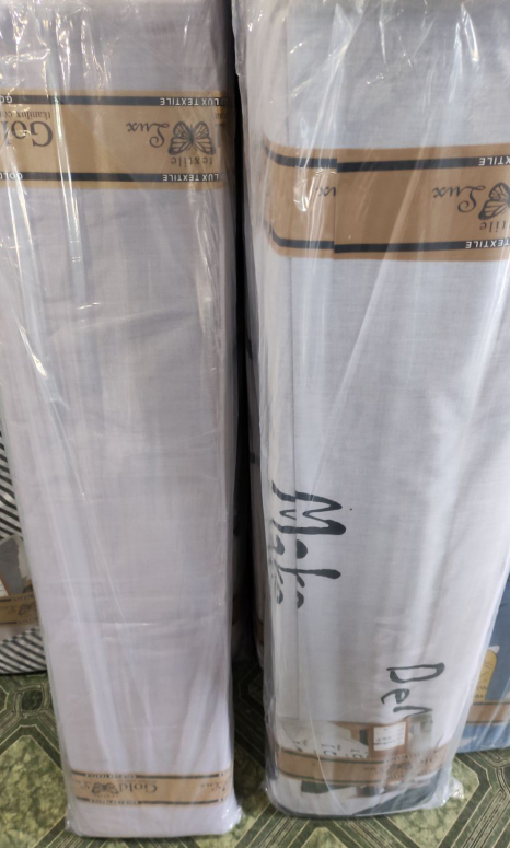 Тканина для постільної білизни Бязь "Gold" Lux "Займайтесь коханням, а не війною" GL1586 (A+B) - (50м+50м)