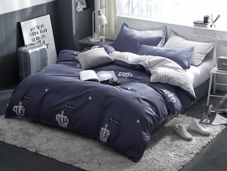 Ткань для постельного белья Бязь "Gold" Lux "Моя королева" GL1502 (A+B) - (50м+50м)