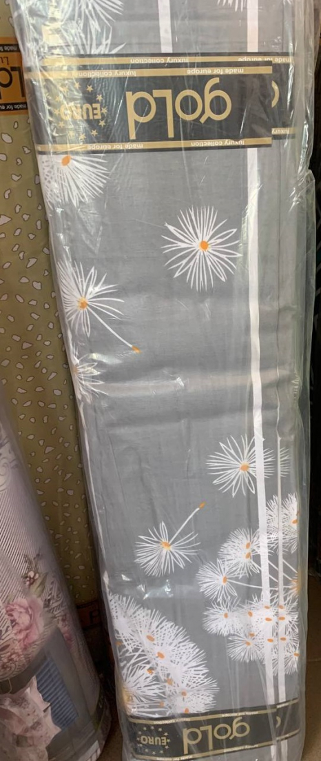 Ткань для постельного белья Бязь "Gold" Lux GL8029grey