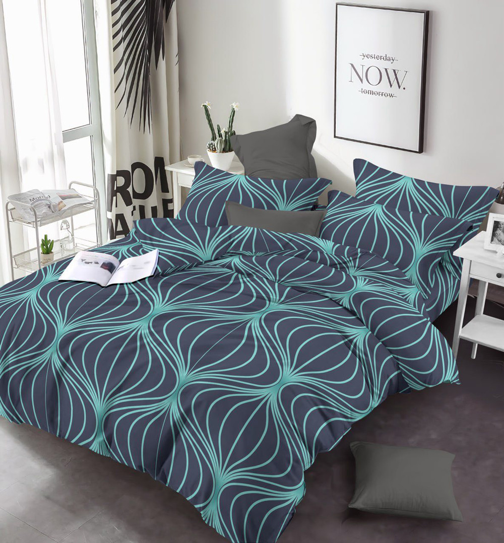 Тканина для постільної білизни Бязь "Gold" Lux GL17070blue