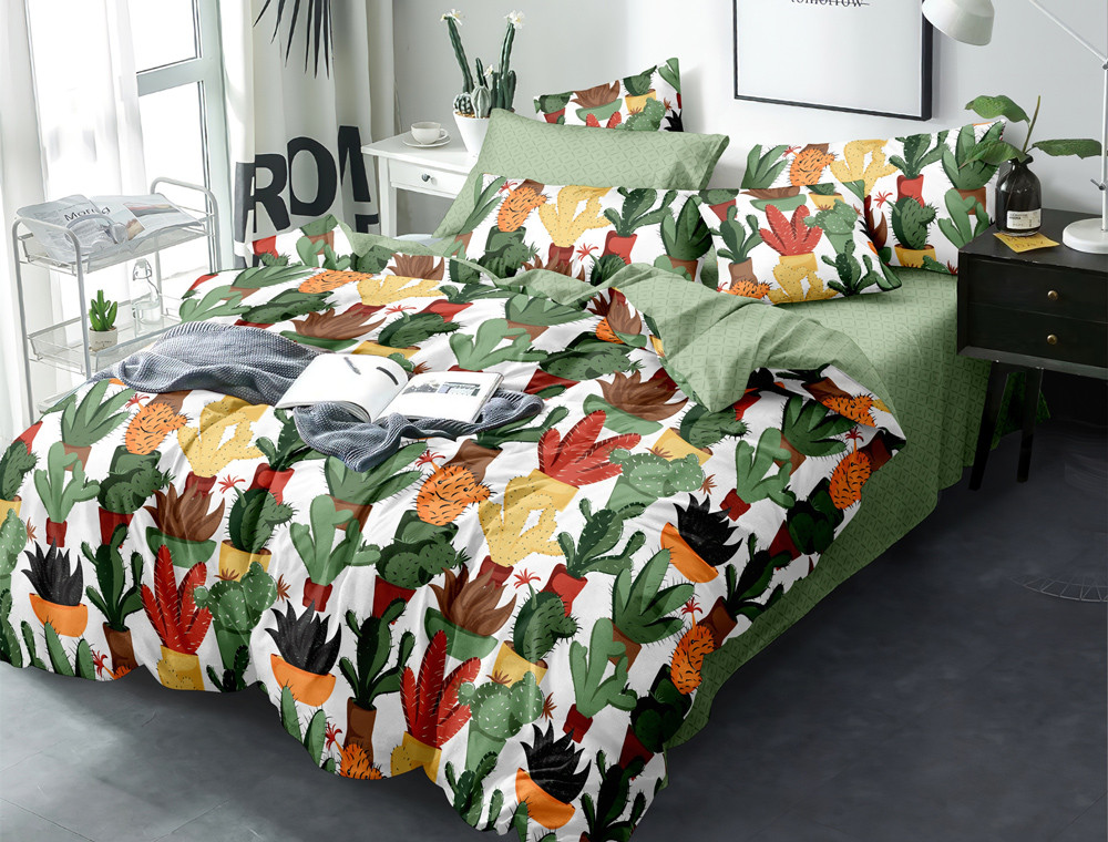 Двоспальний набір постільної білизни 180*220 із Бязі "Gold" №151332AB Черешенка™