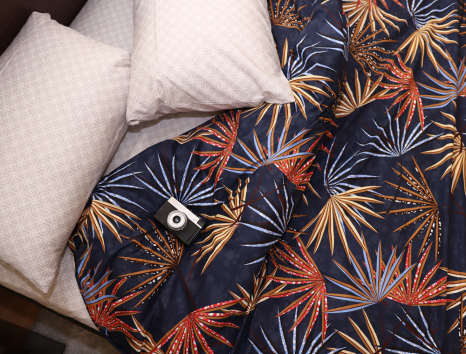 Двоспальний набір постільної білизни 180*220 із Сатину №021AB Черешенка™