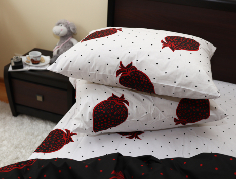 Полуторный набор постельного белья 150*220 из Бязи "Gold" №151336AB Черешенка™