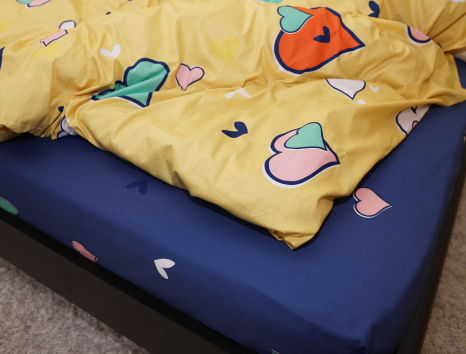 Сімейний набір постільної білизни із Сатину №867AB Черешенка™