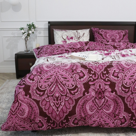 Двоспальний набір постільної білизни 180*220 із Бязі "Gold" №156819 Черешенка™