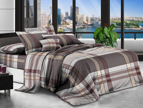 Сімейний набір постільної білизни 240*220 із полікотону №202445 Черешенька™