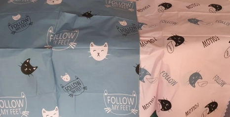 Тканина для постільної білизни Бязь "Gold" Lux "Follow My Fet" GL1386 (A+B) - (50м+50м)