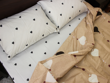 Двоспальний набір постільної білизни 180*220 із Ранфорсу №181261AB Черешенка™