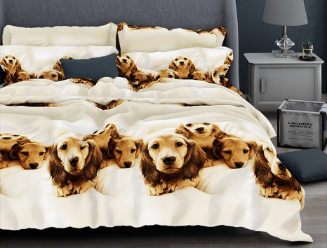 Євро набір постільної білизни 200*220 із полікотону №203636 Черешенька™