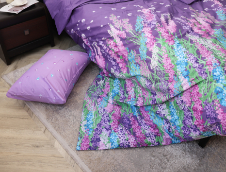 Двоспальний набір постільної білизни 180*220 із Сатину №44172AB Черешенка™