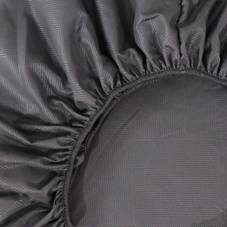 Простыня на резинке (160*200*25) геометрия на сером №1717