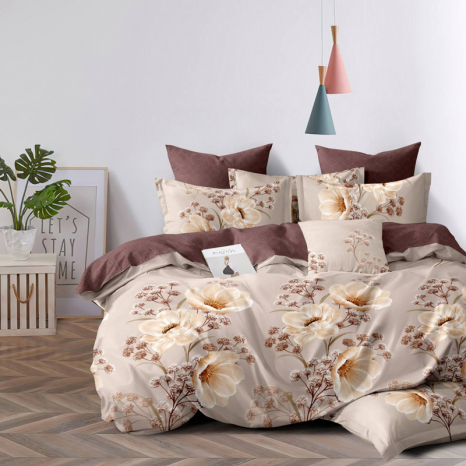 Євро-максі набір постільної білизни 200*220 із Бязі "Gold" №513168AB Черешенка™