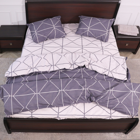 Полуторний набір постільної білизни 150*220 із Бязі "Gold" №15867AB Черешенька™