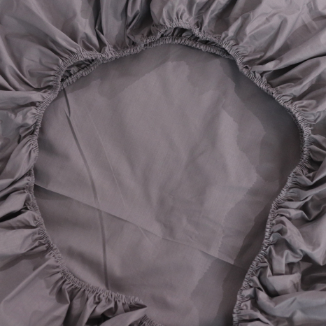 Простынь на резинке (160*200*25) серая №665545