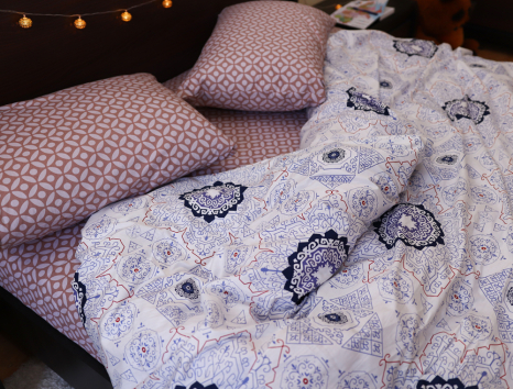 Сімейний набір постільної білизни із Сатину №414656AB Черешенка™