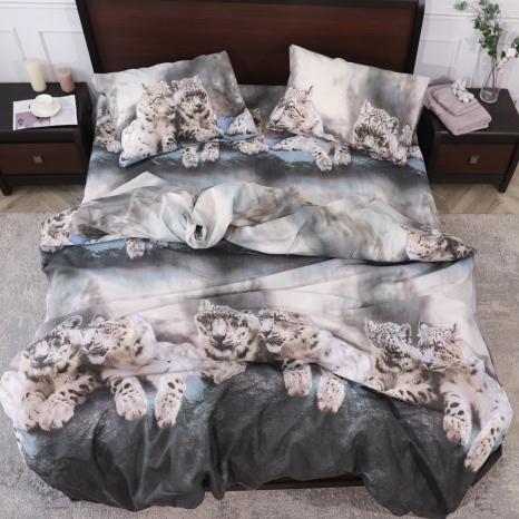 Євро набір постільної білизни 200*220 із полікотону №203795 Черешенька™