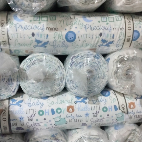 Тканина для постільної білизни Фланель (байка) дитяча FLB1086blue